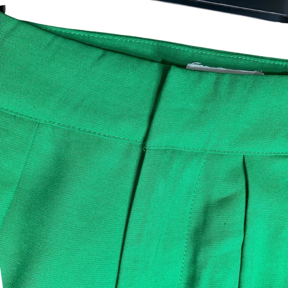 Revolve SNDYS Hills Tailored Green Wide Leg High Waist Pleat Trouser Pant Sz 4 - Picture 12 of 15